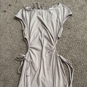 ILLA ILLA Taupe Mini Dress with Side Ties